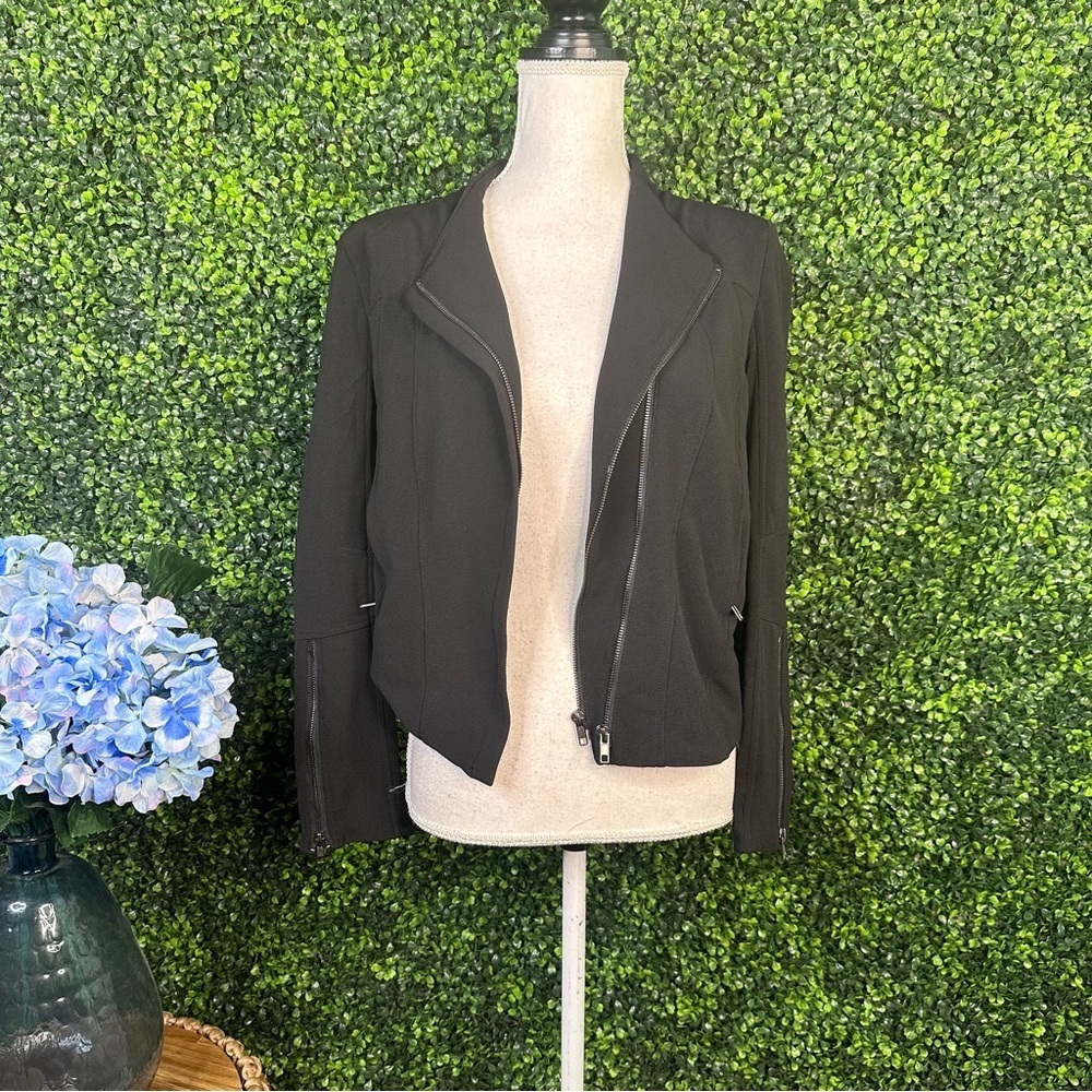 Olivaceous asymmetrical‎ black jacket nwt